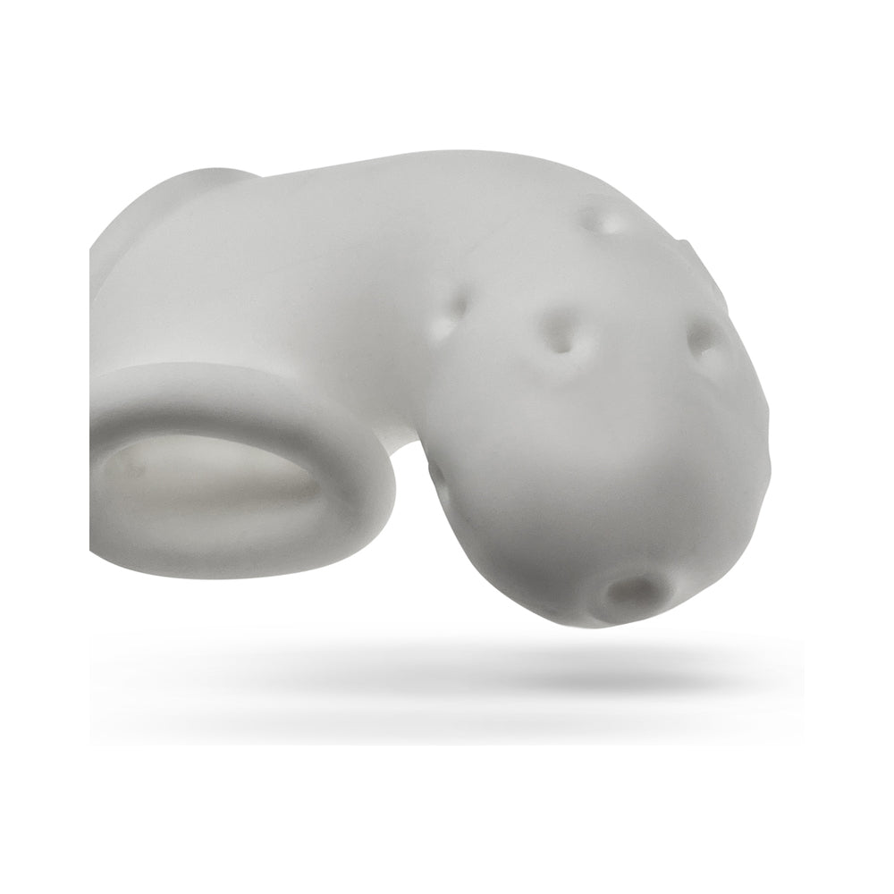 OXBALLS AIRLOCK AIR-LITE VENTED CHASTITY WHITE ICE