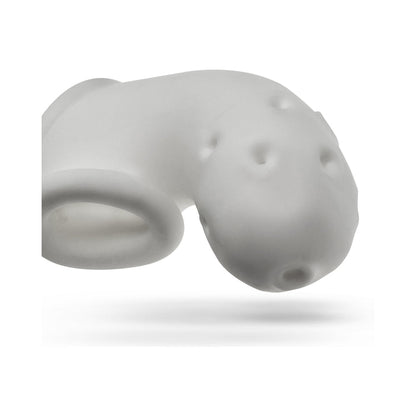 OXBALLS AIRLOCK AIR-LITE VENTED CHASTITY WHITE ICE