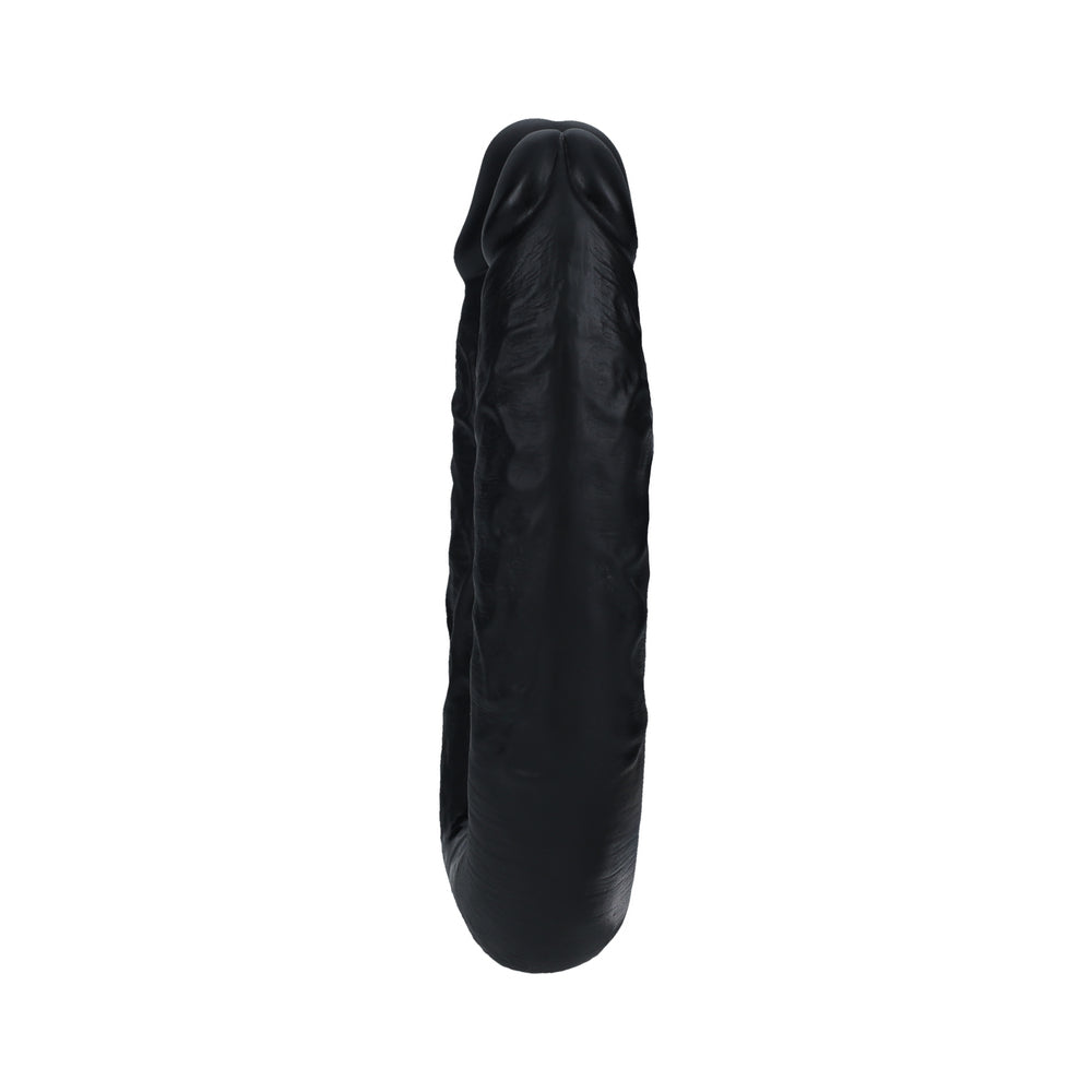 REALROCK 7 IN. U-SHAPED DOUBLE DILDO BLACK