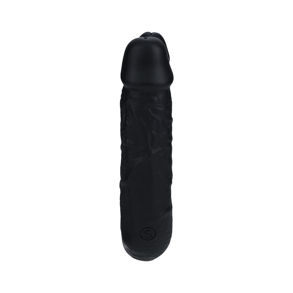 SHOTS - REALROCK 7 IN. U-SHAPED DOUBLE DILDO BLACK