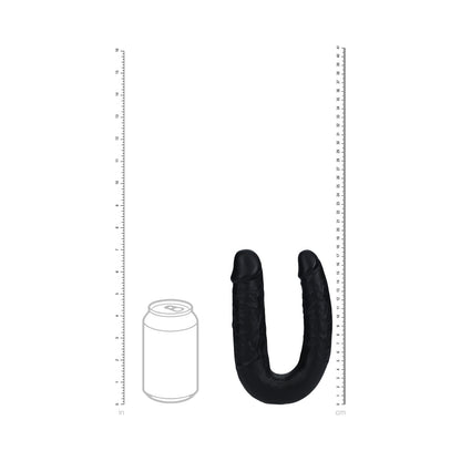 SHOTS - REALROCK 7 IN. U-SHAPED DOUBLE DILDO BLACK