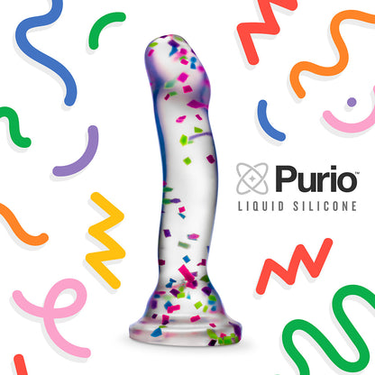 NEO ELITE HANKY PANKY 7.5 IN. GLOW-IN-THE-DARK SILICONE CONFETTI DILDO