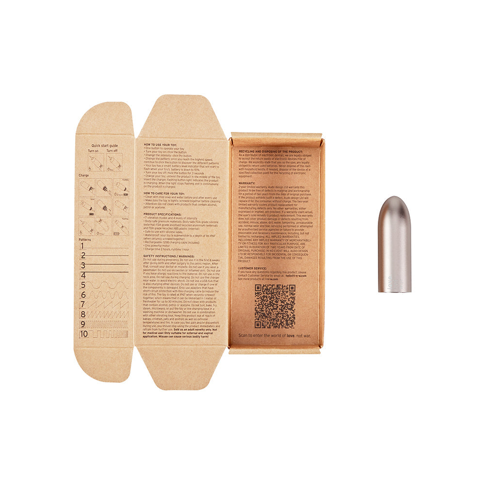 LOVE NOT WAR MAYA HEAD GREY