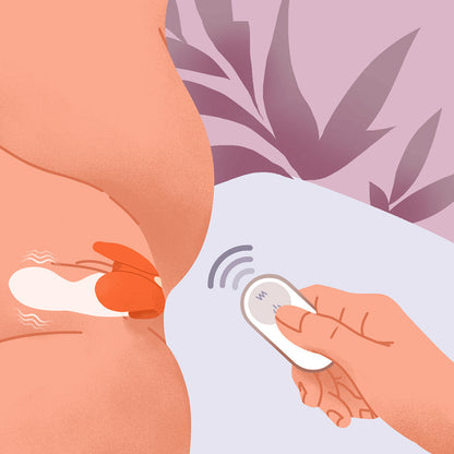 HONEY PLAY BOX CRAVE 3 G-SPOT VIBRATOR WITH ROTATING MASSAGE HEAD AND CLIT TICKLER ORANGE