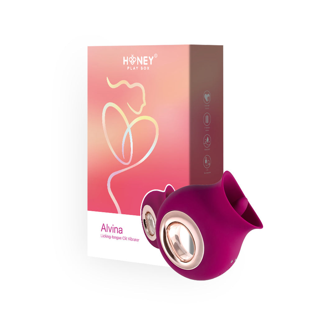 HONEY PLAY BOX - ALVINA LUXURY TONGUE LICKING CLITORAL VIBRATOR MAGENTA