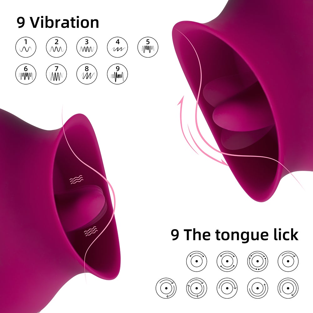 HONEY PLAY BOX - ALVINA LUXURY TONGUE LICKING CLITORAL VIBRATOR MAGENTA