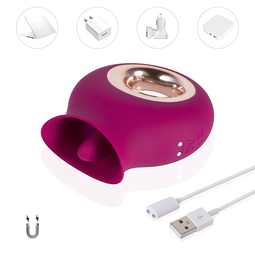 HONEY PLAY BOX - ALVINA LUXURY TONGUE LICKING CLITORAL VIBRATOR MAGENTA