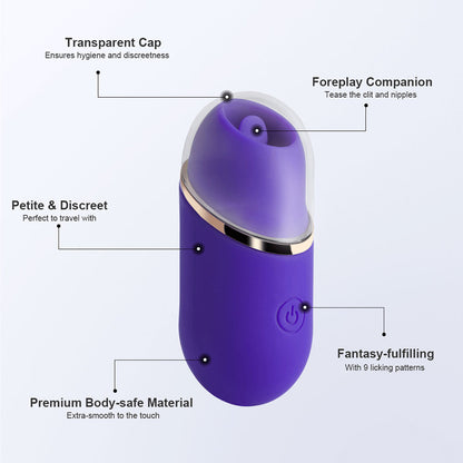 HONEY PLAY BOX ABBY MINI CLIT TONGUE LICKING VIBRATOR PURPLE