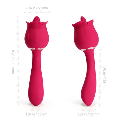 HONEY PLAY BOX RHEA THE ROSE CLIT TONGUE LICKING VIBRATOR AND G-SPOT MASSAGER RED