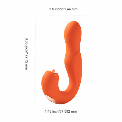 HONEY PLAY BOX - JOI ROTATING HEAD G-SPOT VIBRATOR AND CLIT LICKER ORANGE