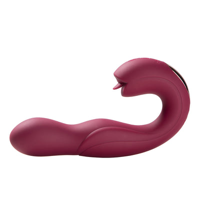 HONEY PLAY BOX - JOI PRO ROTATING HEAD G-SPOT VIBRATOR AND CLIT LICKER REMOTE CONTROLLED MAROON
