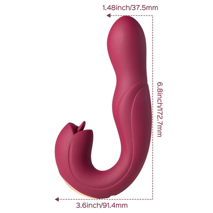 HONEY PLAY BOX - JOI PRO ROTATING HEAD G-SPOT VIBRATOR AND CLIT LICKER REMOTE CONTROLLED MAROON