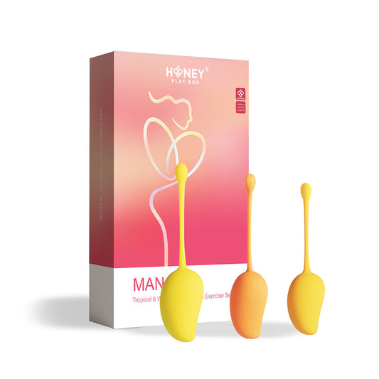 HONEY PLAY BOX MANGO TROPICAL WEIGHTED KEGEL BALL 6-PIECE EXERCISE SET ASSORTED COLOR