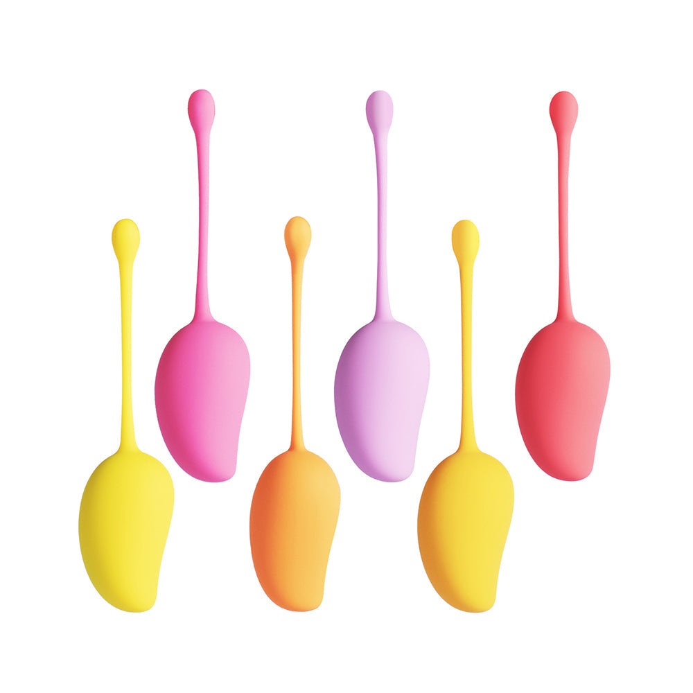 HONEY PLAY BOX - MANGO TROPICAL WEIGHTED KEGEL BALL 6-PIECE EXERCISE SET ASSORTED COLOR