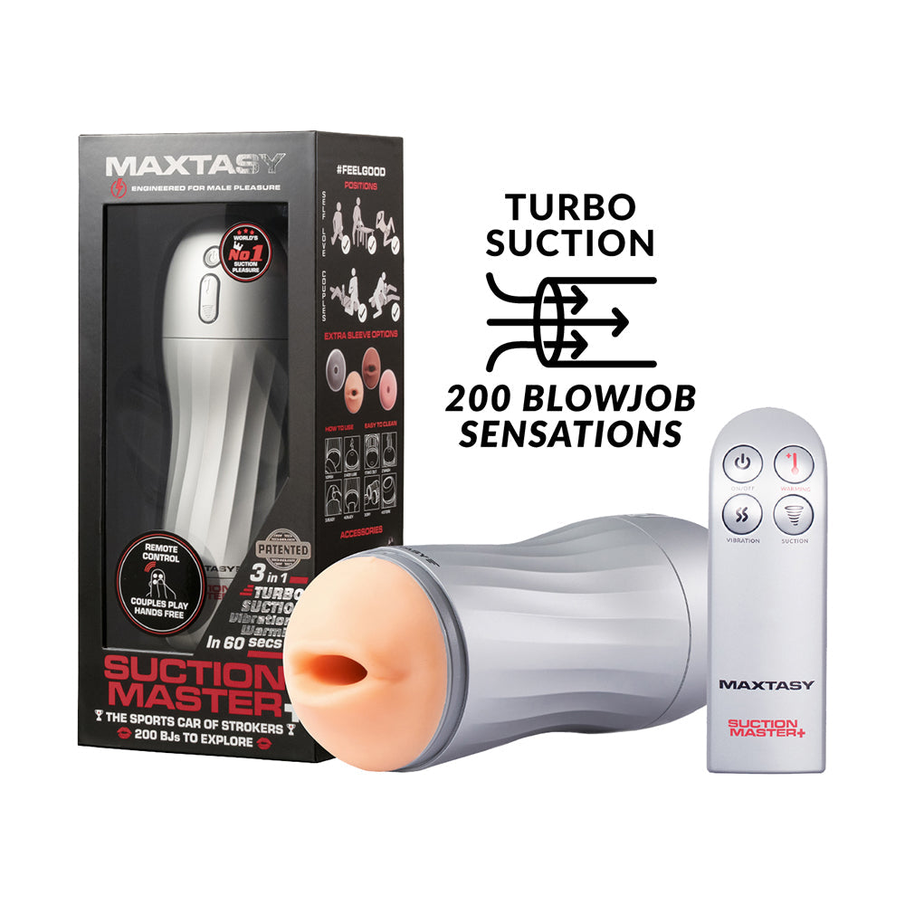 MAXTASY SUCTION MASTER REALISTIC WITH REMOTE NUDE PLUS