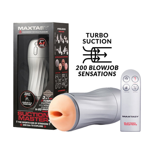 MAXTASY SUCTION MASTER REALISTIC WITH REMOTE NUDE PLUS