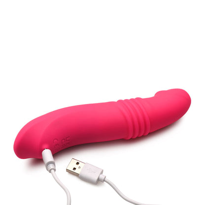 CURVE NOVELTIES - GOSSIP BLASTERS 7X THRUSTING SILICONE VIBRATOR MAGENTA