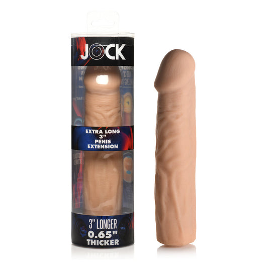 CURVE NOVELTIES - JOCK EXTRA LONG PENIS EXTENSION SLEEVE 3 IN. LIGHT