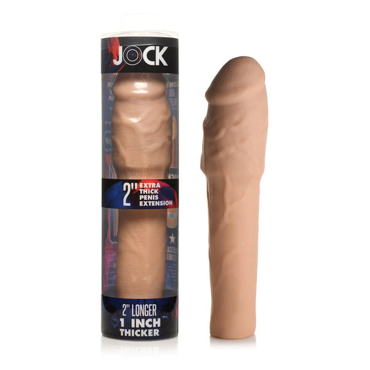 CURVE NOVELTIES - JOCK EXTRA THICK PENIS EXTENSION SLEEVE 2 IN. LIGHT