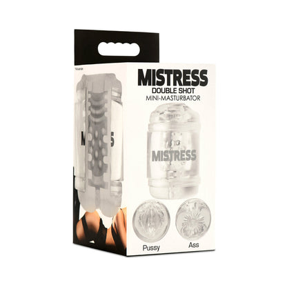 CURVE NOVELTIES - MISTRESS DOUBLE SHOT PUSSY AND ASS MINI MASTURBATOR CLEAR
