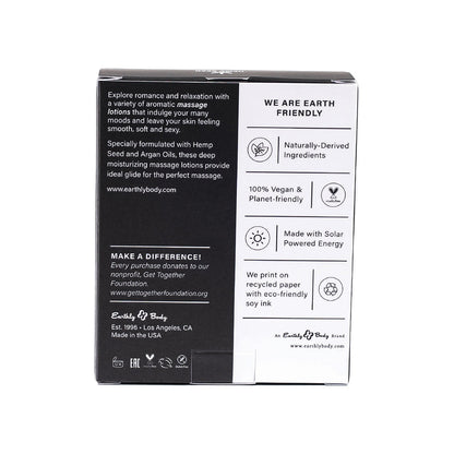 EARTHLY BODY MASSAGE-A-TROIS EDIBLE MASSAGE LOTION 3-PIECE GIFT SET BOX 2 OZ.