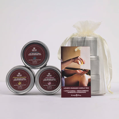 EARTHLY BODY HEMP SEED VALENTINES DAY CANDLE TRIO 1.75 OZ.