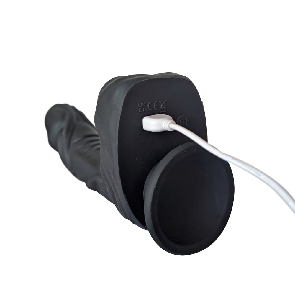 BMS - NAKED ADDICTION NOIR 8.6 IN. ROTATING AND THRUSTING VIBRATING DILDO WITH REMOTE