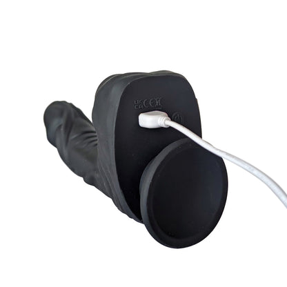 BMS - NAKED ADDICTION NOIR 8.6 IN. ROTATING AND THRUSTING VIBRATING DILDO WITH REMOTE
