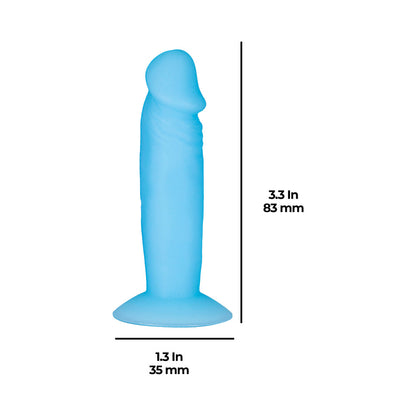 BMS - ADDICTION SILLY WILLY GLOW-IN-THE-DARK 3.3 IN. SILICONE DILDO 12-PIECE FISHBOWL DISPLAY
