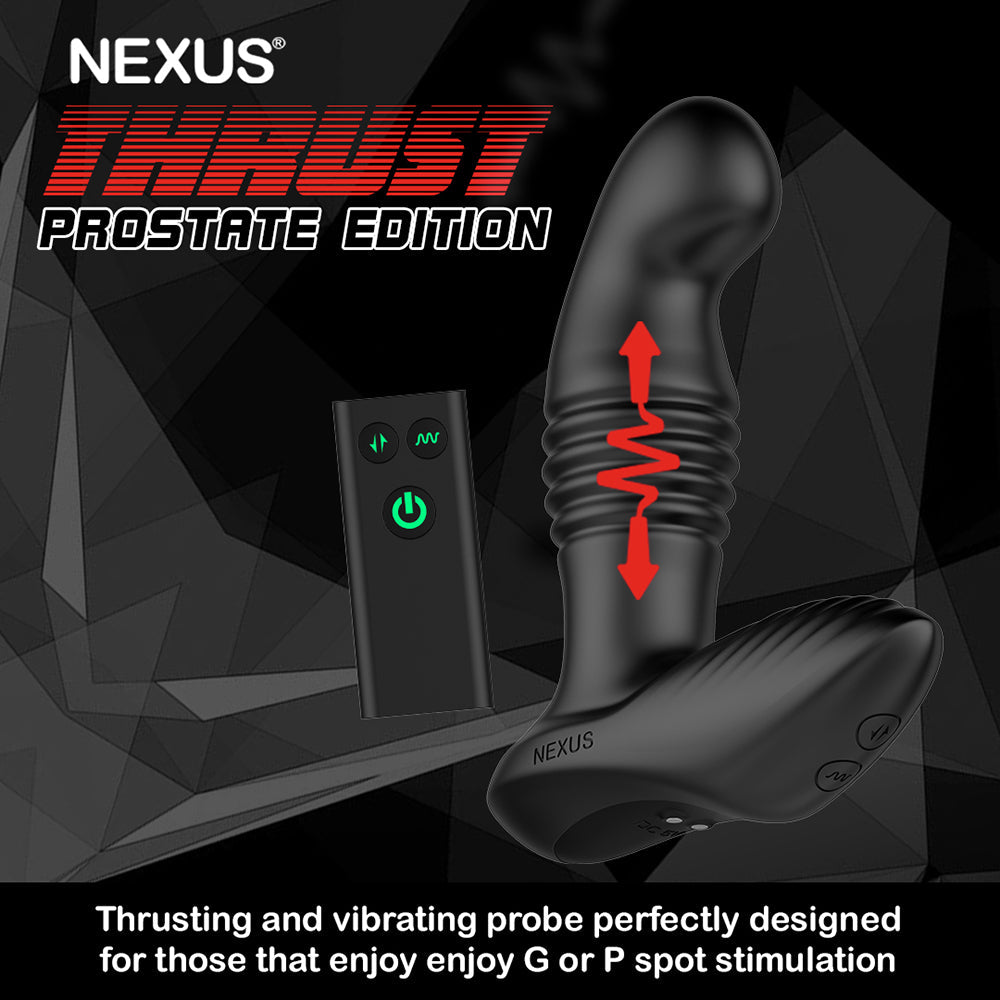 NEXUS - THRUST PROSTATE EDITION THRUSTING VIBRATING PROSTATE AND PERINEUM MASSAGER BLACK