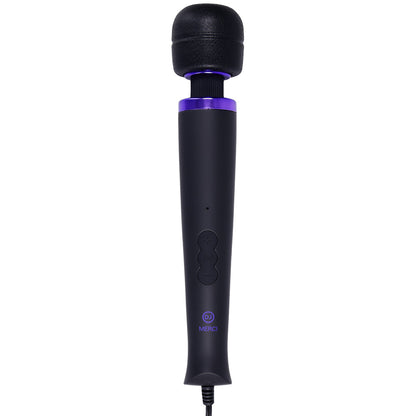 MERCI POWER WAND ULTRA-POWERFUL SILICONE WAND MASSAGER BLACK VIOLET