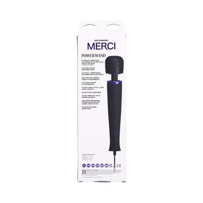 MERCI POWER WAND ULTRA-POWERFUL SILICONE WAND MASSAGER BLACK VIOLET