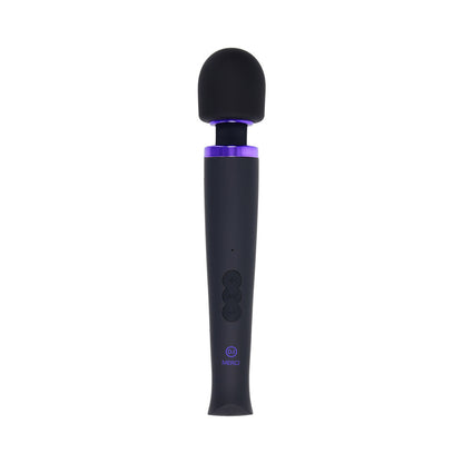 MERCI RECHARGEABLE POWER WAND ULTRA-POWERFUL SILICONE WAND MASSAGER BLACK VIOLET