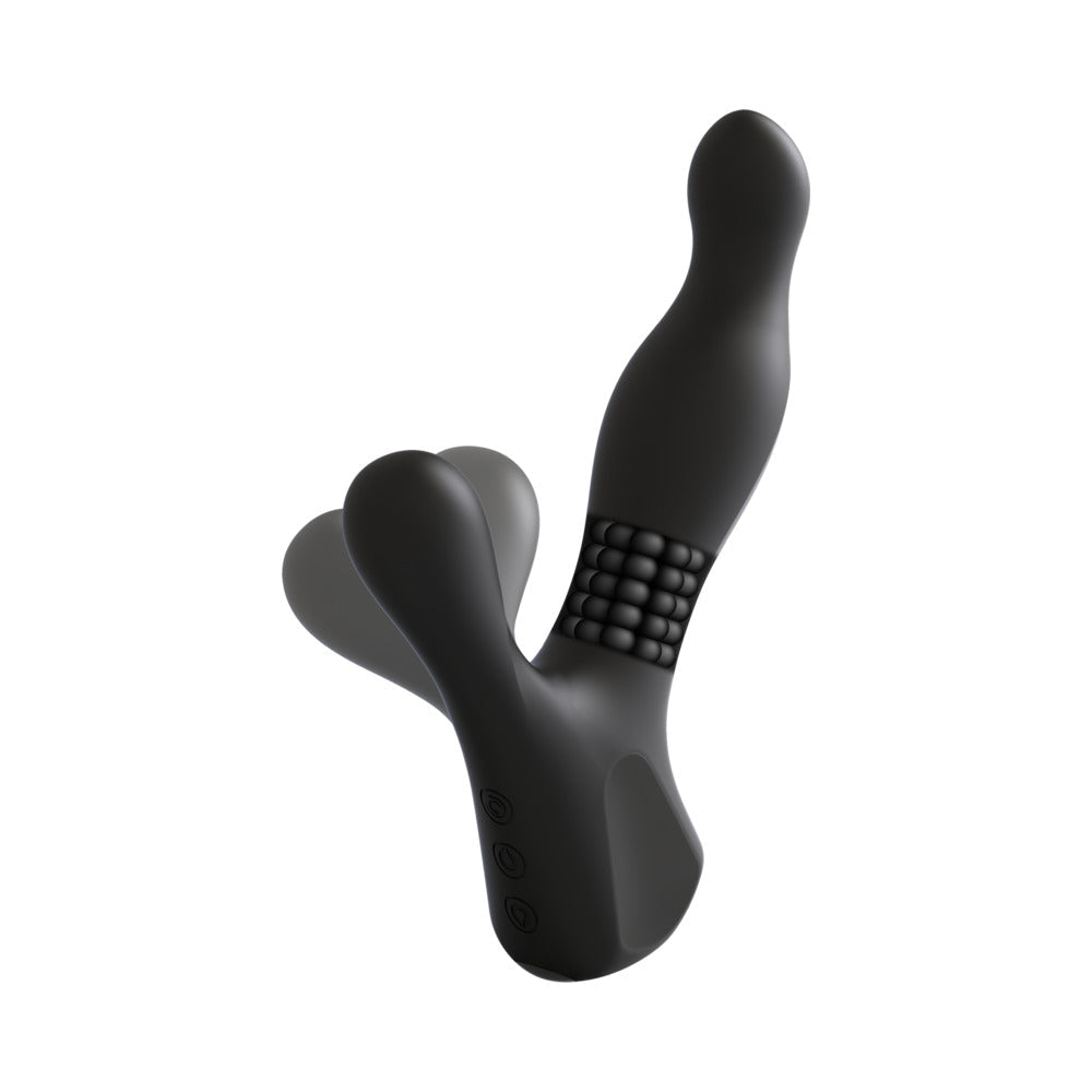 DOC JOHNSON - MERCI ULTIMATE RIM JOB SILICONE PROSTATE MASSAGER WITH ROTATING RIDGES BLACK