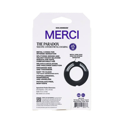 MERCI THE PARADOX SILICONE-COVERED METAL C-RING 45MM