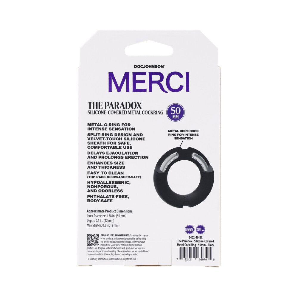 MERCI THE PARADOX SILICONE-COVERED METAL C-RING 50MM