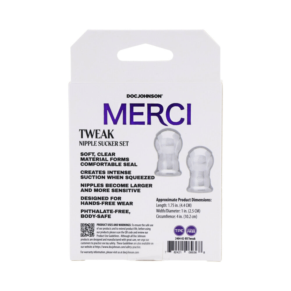 MERCI TWEAK NIPPLE SUCKER SET CLEAR