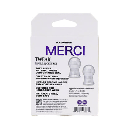 MERCI TWEAK NIPPLE SUCKER SET CLEAR