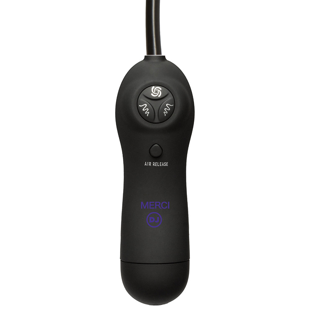 DOC JOHNSON - MERCI SWELL AUTO VIBRATING NIPPLE SUCKER CUPS BLACK