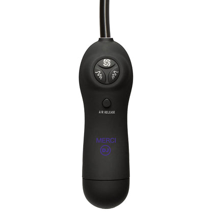 DOC JOHNSON - MERCI SWELL AUTO VIBRATING NIPPLE SUCKER CUPS BLACK