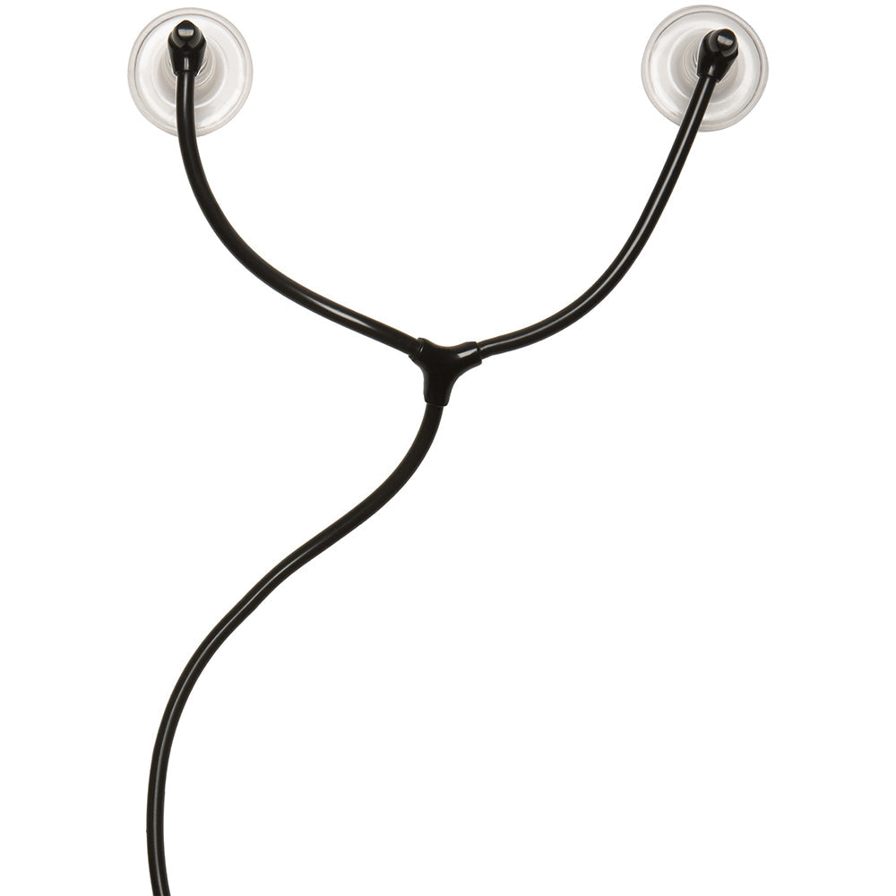 DOC JOHNSON - MERCI SWELL AUTO VIBRATING NIPPLE SUCKER CUPS BLACK