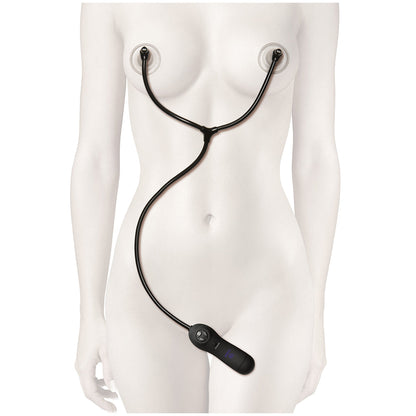 DOC JOHNSON - MERCI SWELL AUTO VIBRATING NIPPLE SUCKER CUPS BLACK