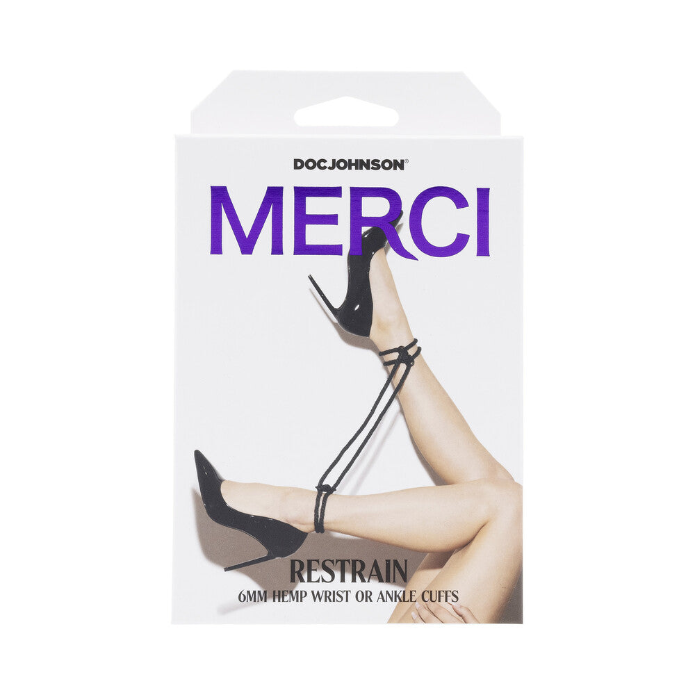 DOC JOHNSON - MERCI RESTRAIN 6MM HEMP WRIST OR ANKLE CUFFS