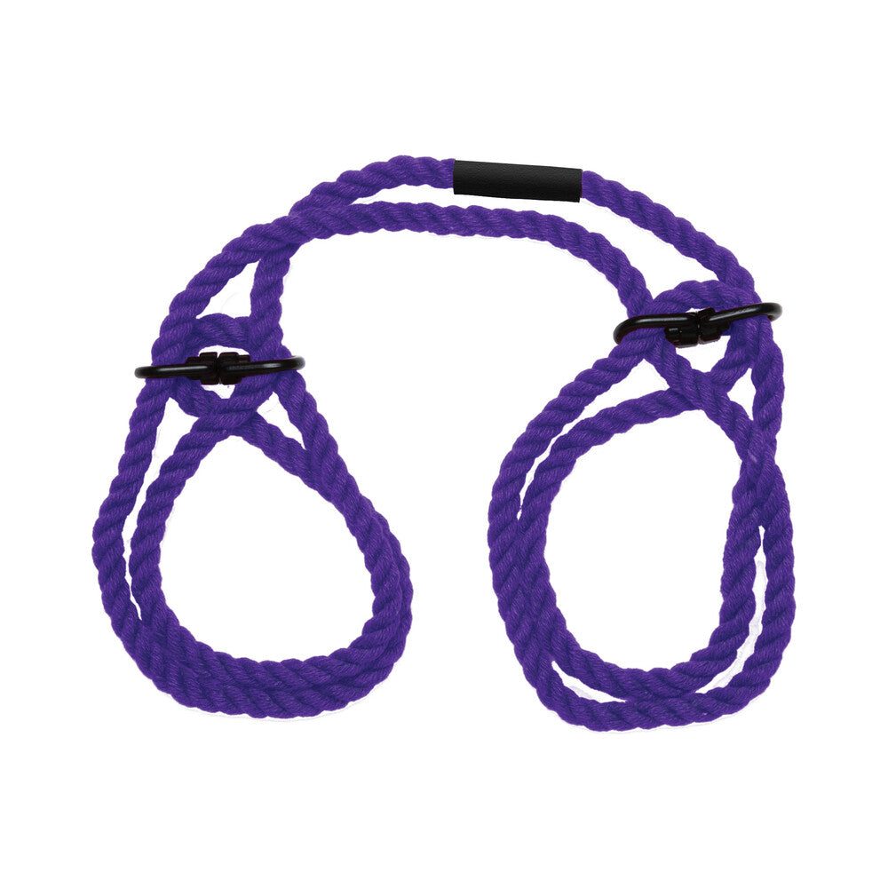 MERCI RESTRAIN 6MM HEMP WRIST OR ANKLE CUFFS VIOLET