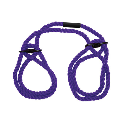 MERCI RESTRAIN 6MM HEMP WRIST OR ANKLE CUFFS VIOLET