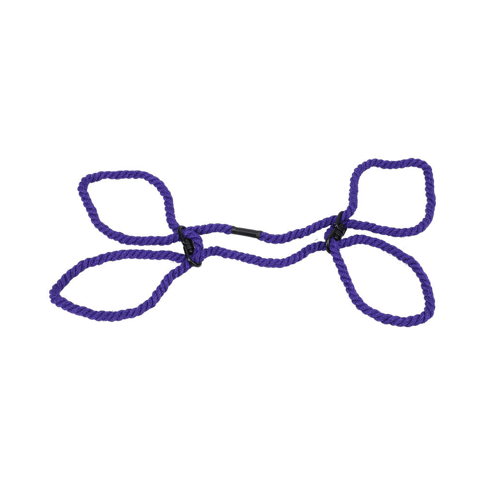 MERCI RESTRAIN 6MM HEMP WRIST OR ANKLE CUFFS VIOLET