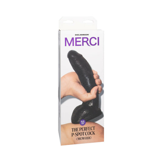 DOC JOHNSON - MERCI THE PERFECT P-SPOT COCK 9.5 IN. DILDO WITH REMOVABLE VAC-U-LOCK SUCTION CUP