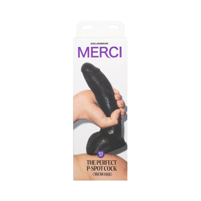 DOC JOHNSON - MERCI THE PERFECT P-SPOT COCK 9.5 IN. DILDO WITH REMOVABLE VAC-U-LOCK SUCTION CUP