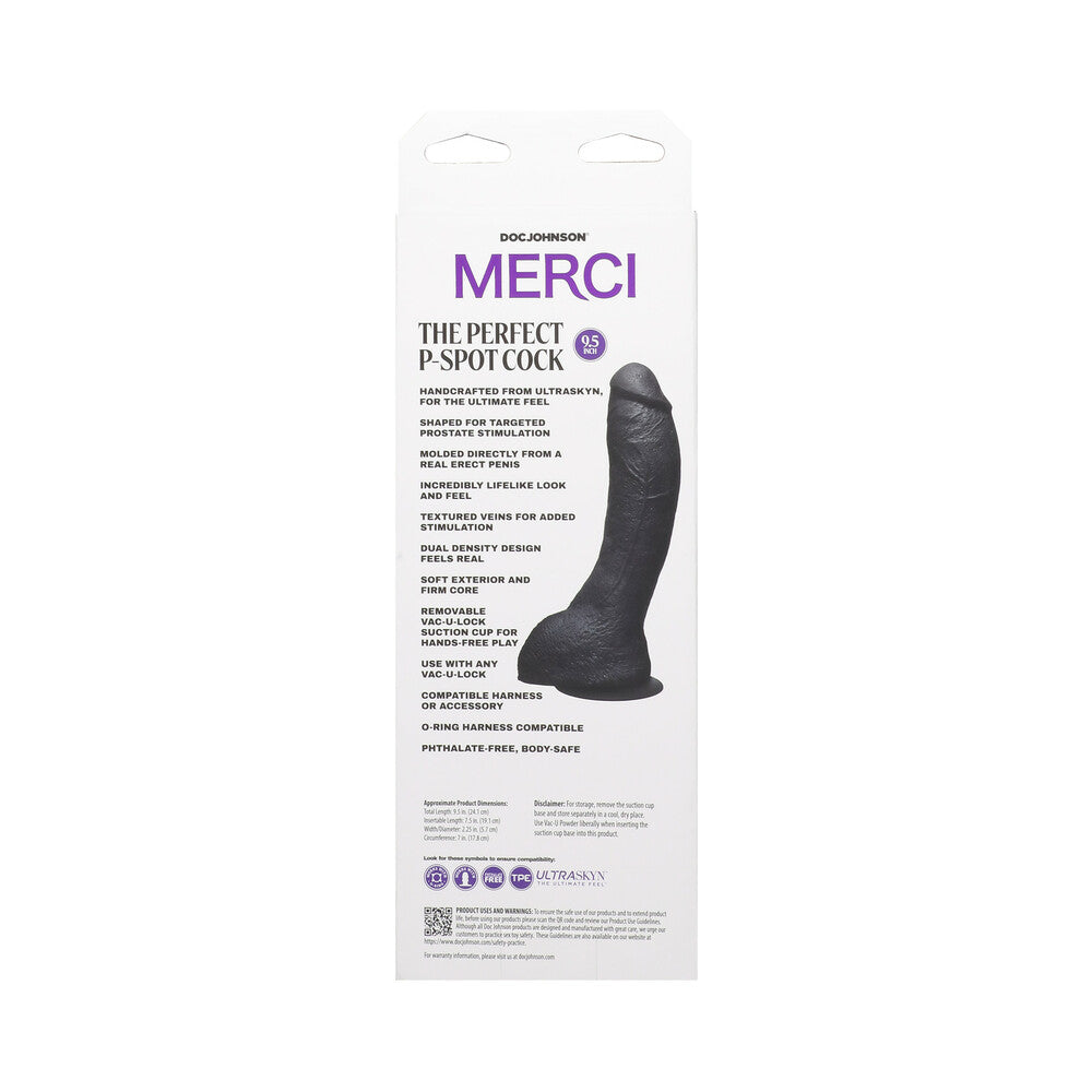 MERCI THE PERFECT P-SPOT COCK 9.5 IN. DILDO WITH REMOVABLE VAC-U-LOCK SUCTION CUP