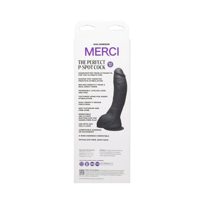 MERCI THE PERFECT P-SPOT COCK 9.5 IN. DILDO WITH REMOVABLE VAC-U-LOCK SUCTION CUP